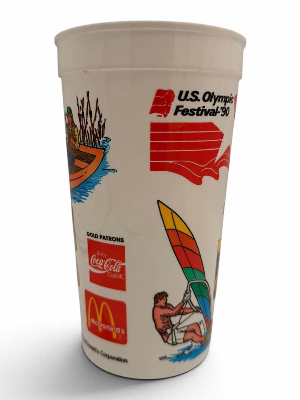 Vintage 1990 McDonald's U.S. Olympic Festival Plastic Drink Cup